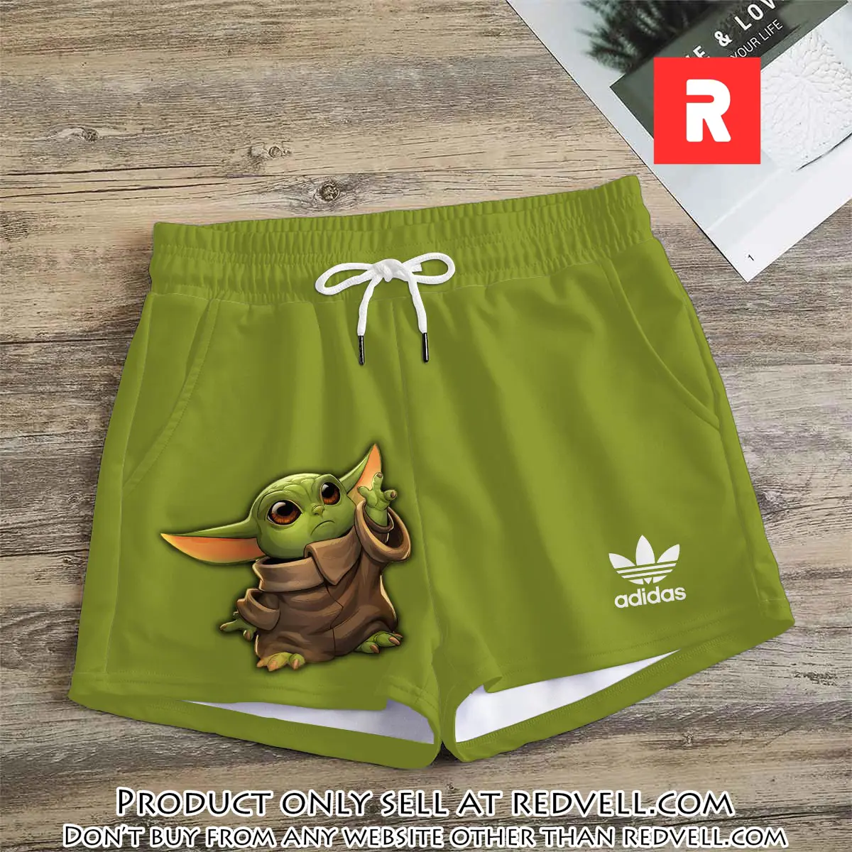 Premium baby yoda in adidas women shorts lady beach shorts wms1076 rv5554272